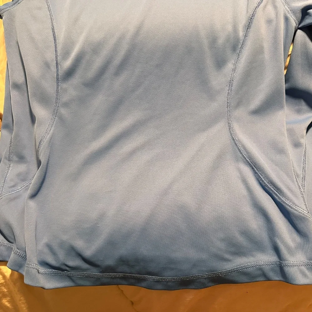 Lands End Summer Sun Shirt‎ Blue 10-12 Medium